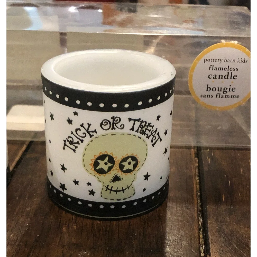 Pottery Barn Kids Halloween Votive Flameless Battery Candles Set of 3 *1 missing